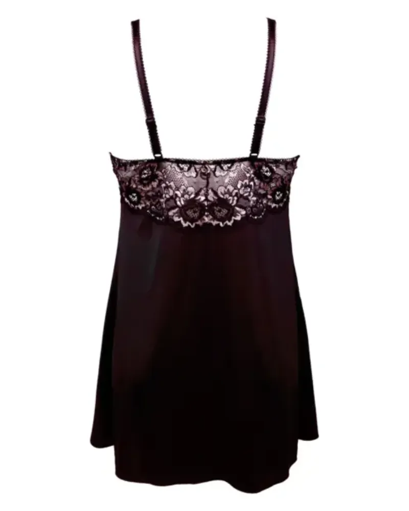 11508 Black/Pink Opulence Chemise
