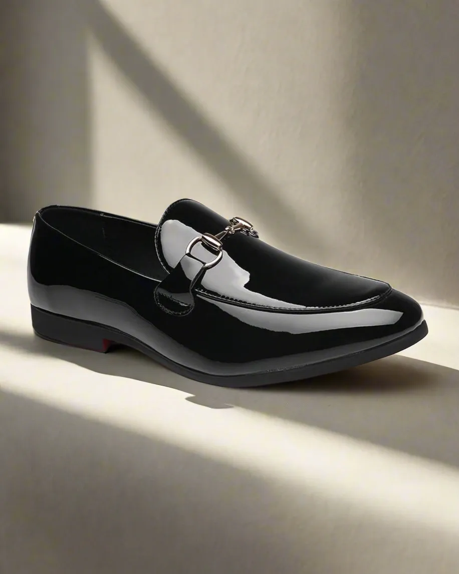 2H #A55 Black Shine Classic Shoes