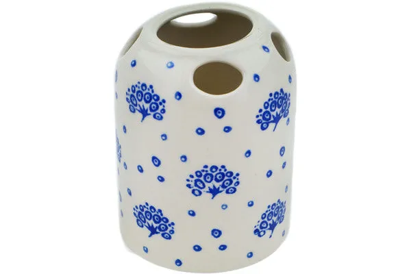 4" Toothbrush Holder - Peacock Bouquet