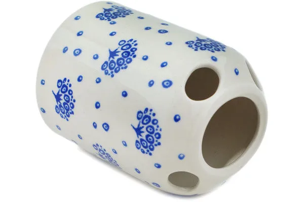 4" Toothbrush Holder - Peacock Bouquet