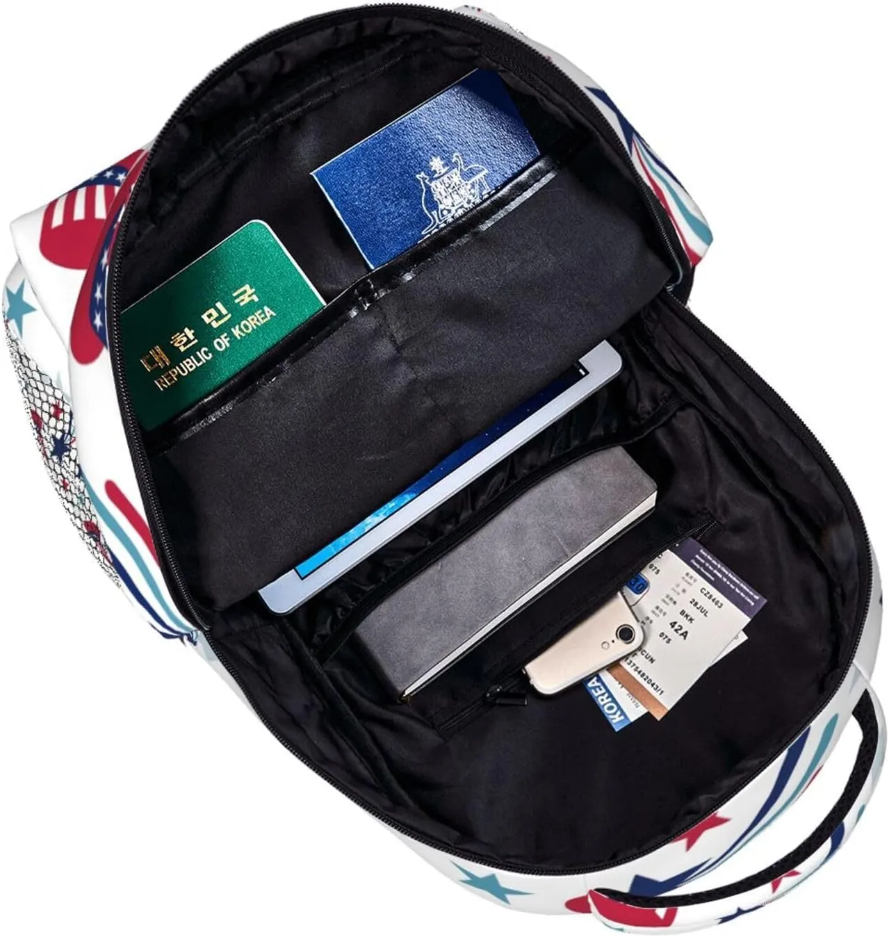 4th of July Travel Laptop Backpack for Women Lightweight College Backpack Adjustable Fits 15.6 Inch Laptop Bag Waterproof for Men