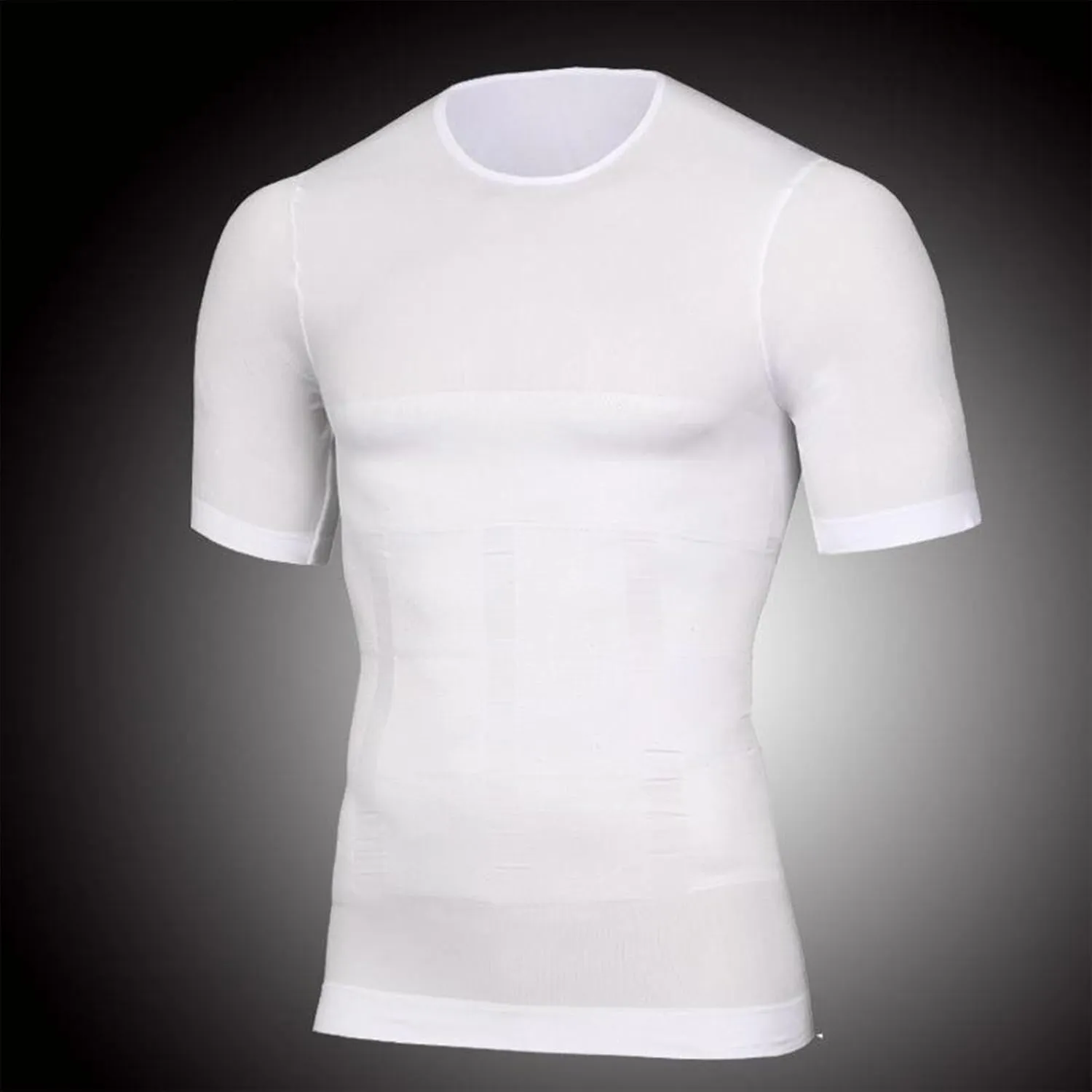 5 Pack Mens Slimming Body Shaper Shirt Compression Shirt Tummy Control Undershirt Short Sleeve Workout Shapewear