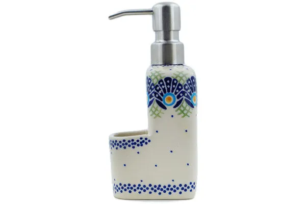 7" Soap dispenser with holder - Tail Feathers