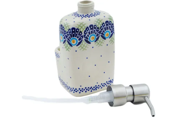 7" Soap dispenser with holder - Tail Feathers