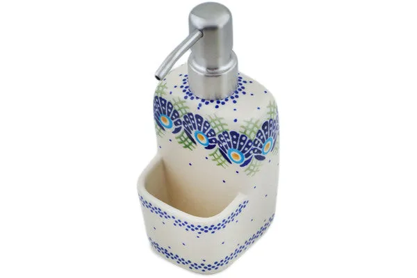 7" Soap dispenser with holder - Tail Feathers