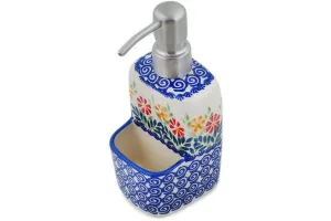 7" Soap dispenser with holder - Wave Of Flowers