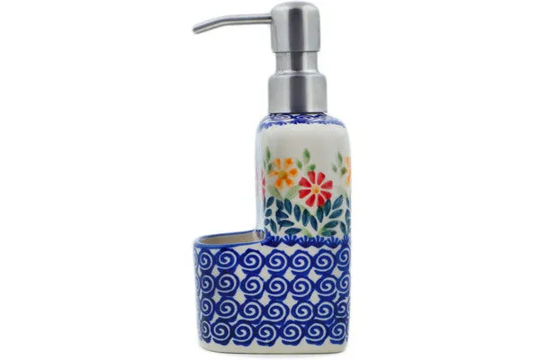 7" Soap dispenser with holder - Wave Of Flowers