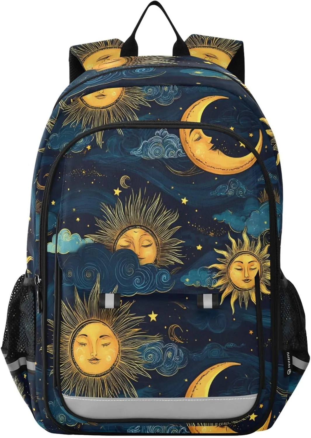 ALAZA Moon Sun Astrology Galaxy Laptop Backpack Purse for Women BookBags 17 inch School Bags Men Boys Girls Travel Casual Daypack