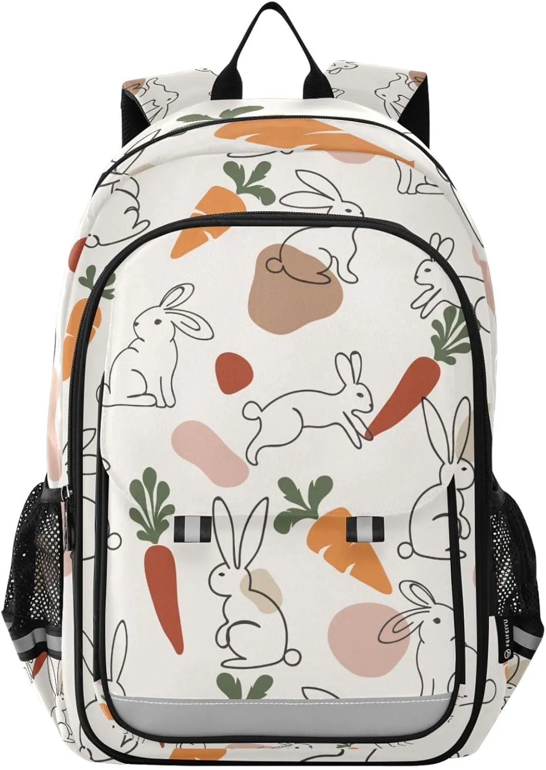 ALAZA Rabbit Carrot Colored Graffiti Laptop Backpack Purse for Women Men School Bag 17 Inch Bookbag Student Boys Girls Travel Casual Daypack
