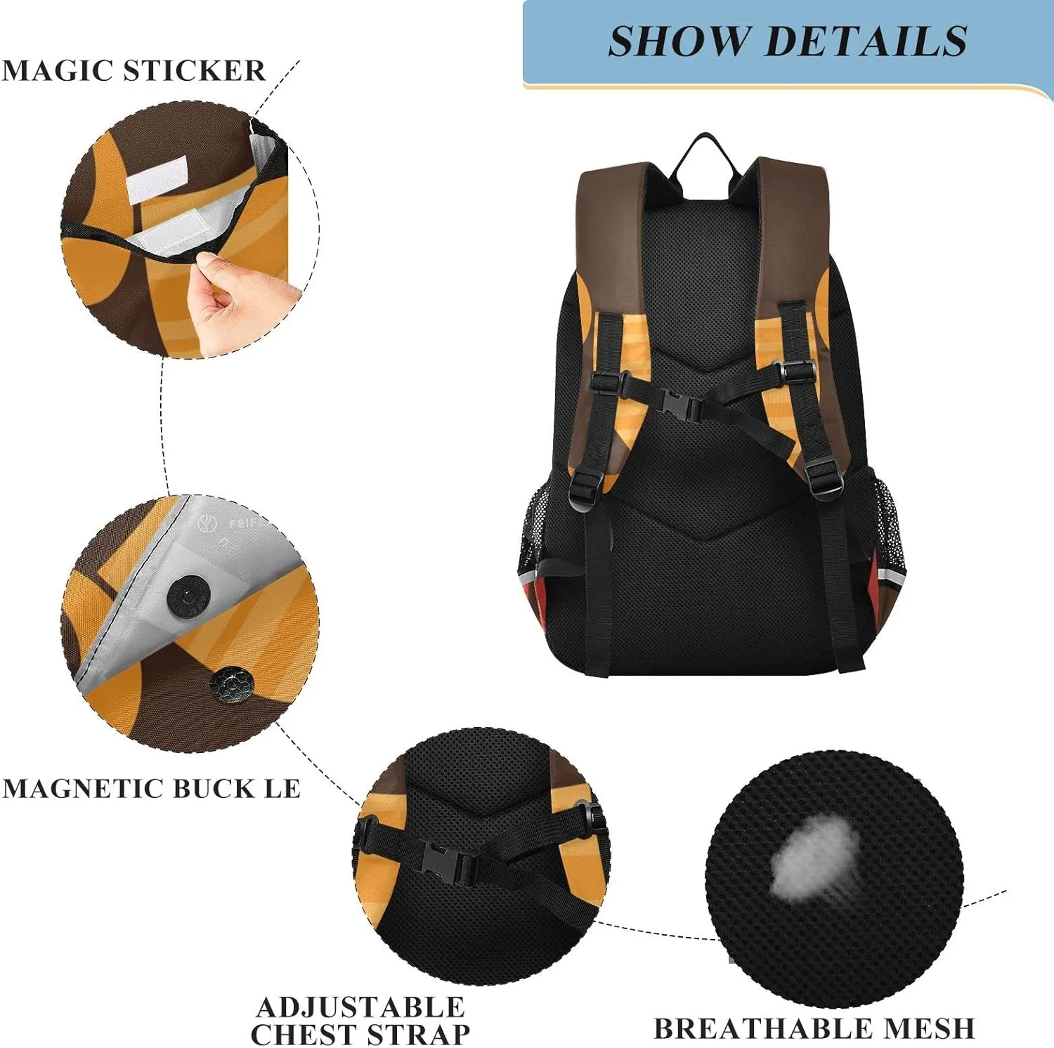 ALAZA Silhouette Of African Girl in Profile with Earring Backpacks Travel Laptop Backpack