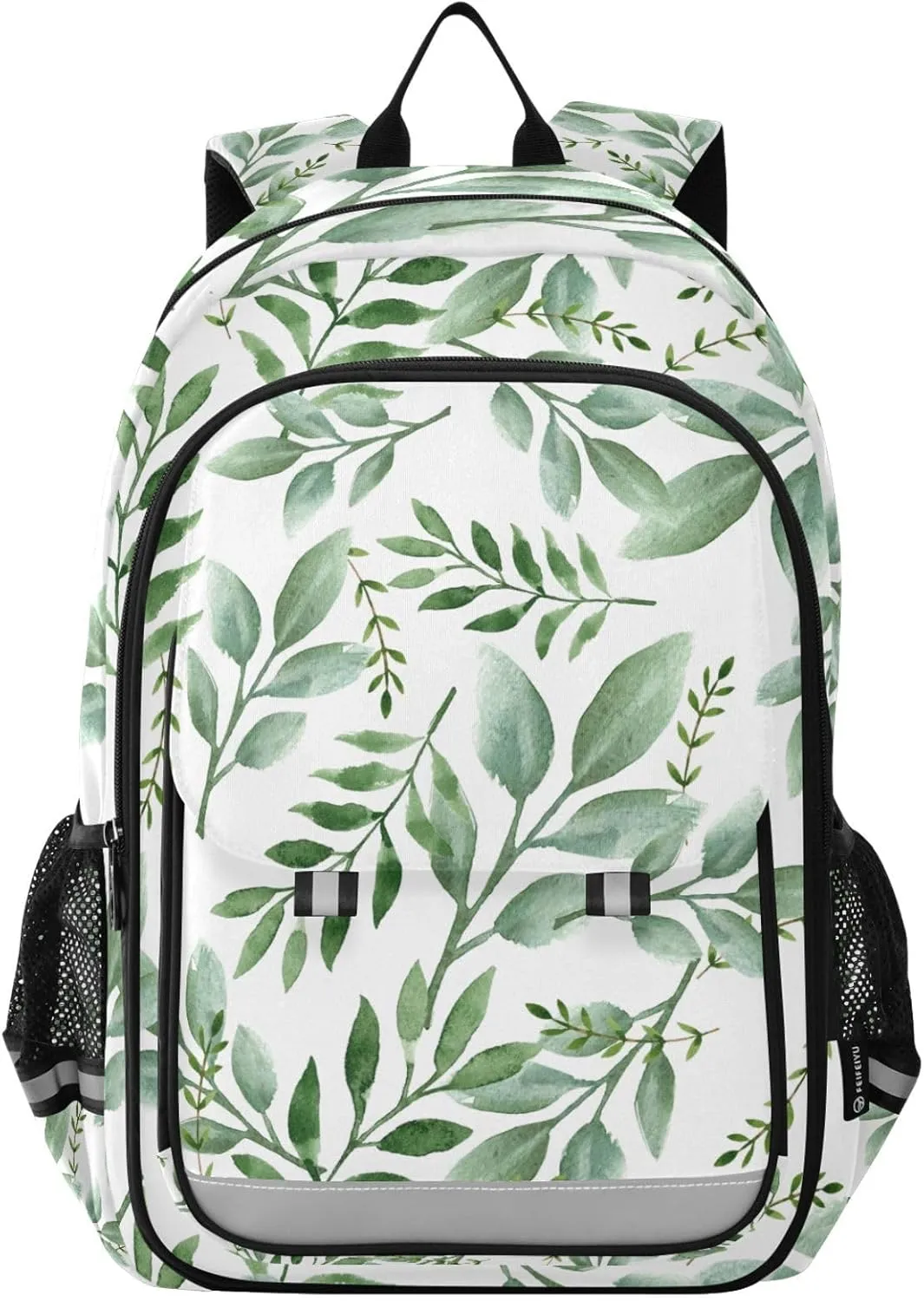 ALAZA Watercolor Tropical Plant Green Leaves Laptop Backpack Purse for Women Men School Bag 17 Inch Bookbag Student Boys Girls Travel Casual Daypack