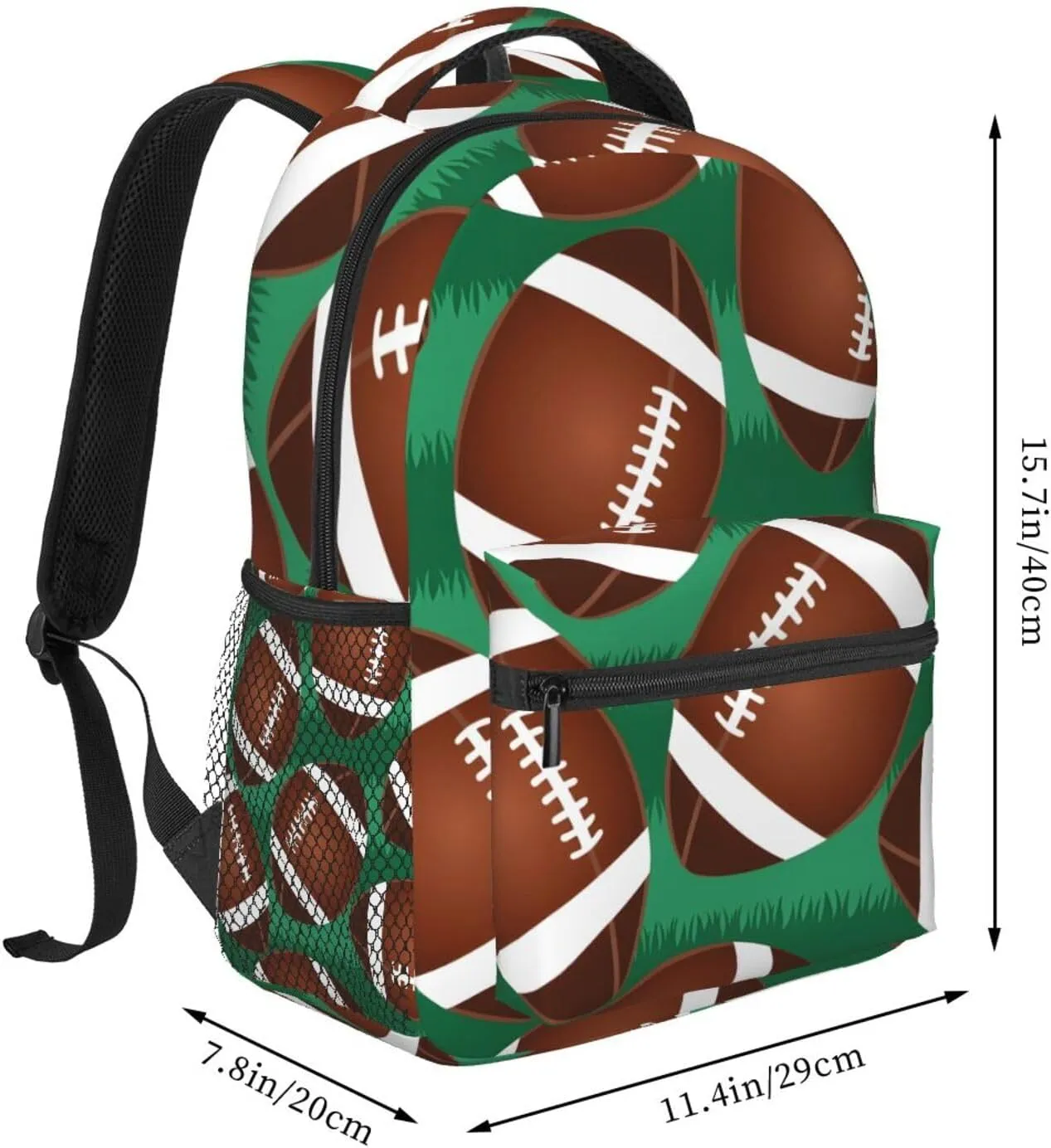American Football Travel Laptop Backpack Women Lightweight Backpack Adjustable College Backpack Fits 15.6 Inch Laptop Waterproof Travel Backpack for Work, Women, Men, Travel