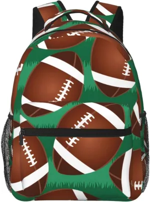 American Football Travel Laptop Backpack Women Lightweight Backpack Adjustable College Backpack Fits 15.6 Inch Laptop Waterproof Travel Backpack for Work, Women, Men, Travel