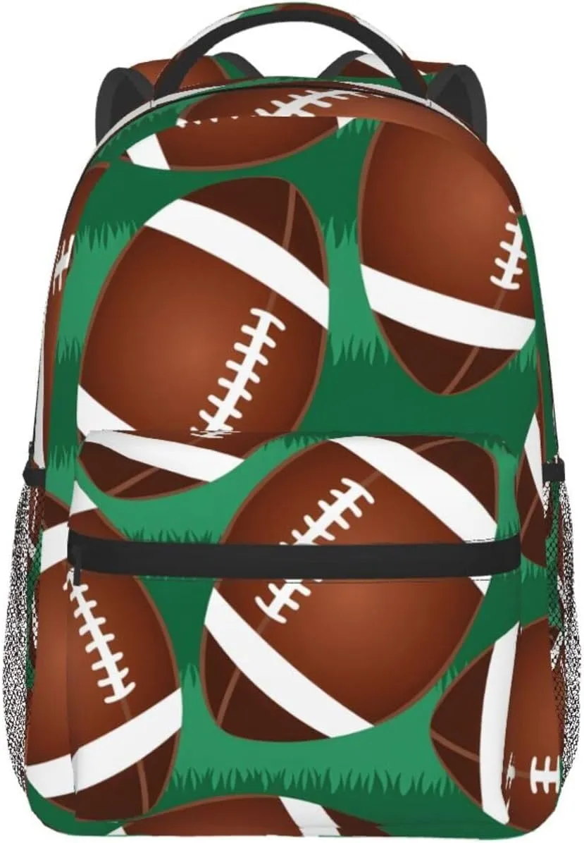 American Football Travel Laptop Backpack Women Lightweight Backpack Adjustable College Backpack Fits 15.6 Inch Laptop Waterproof Travel Backpack for Work, Women, Men, Travel