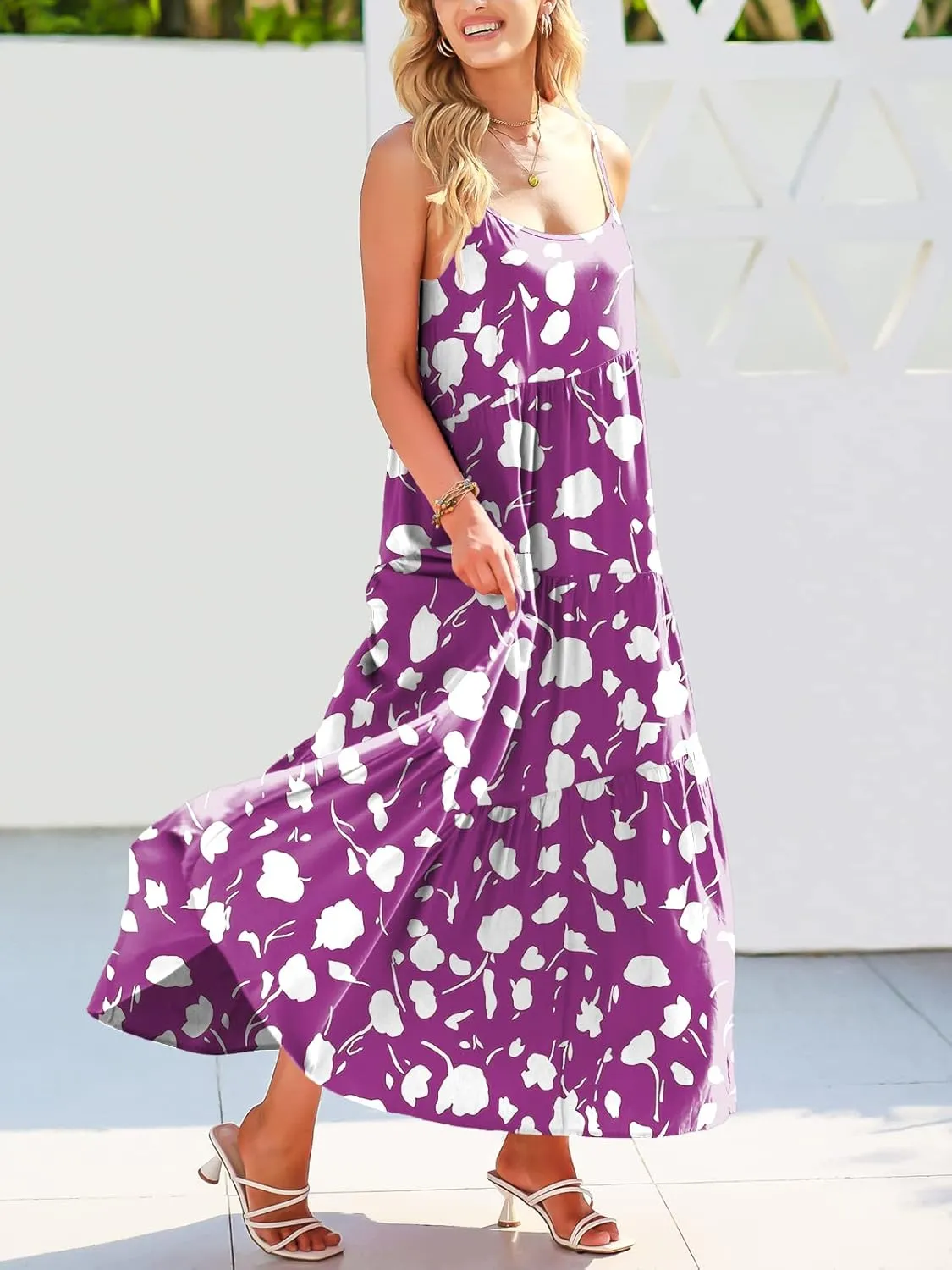 ANRABESS Women Summer Casual Loose Sleeveless Sundress Spaghetti Strap Flowy Boho Linen Beach Vacation Maxi Long Dress