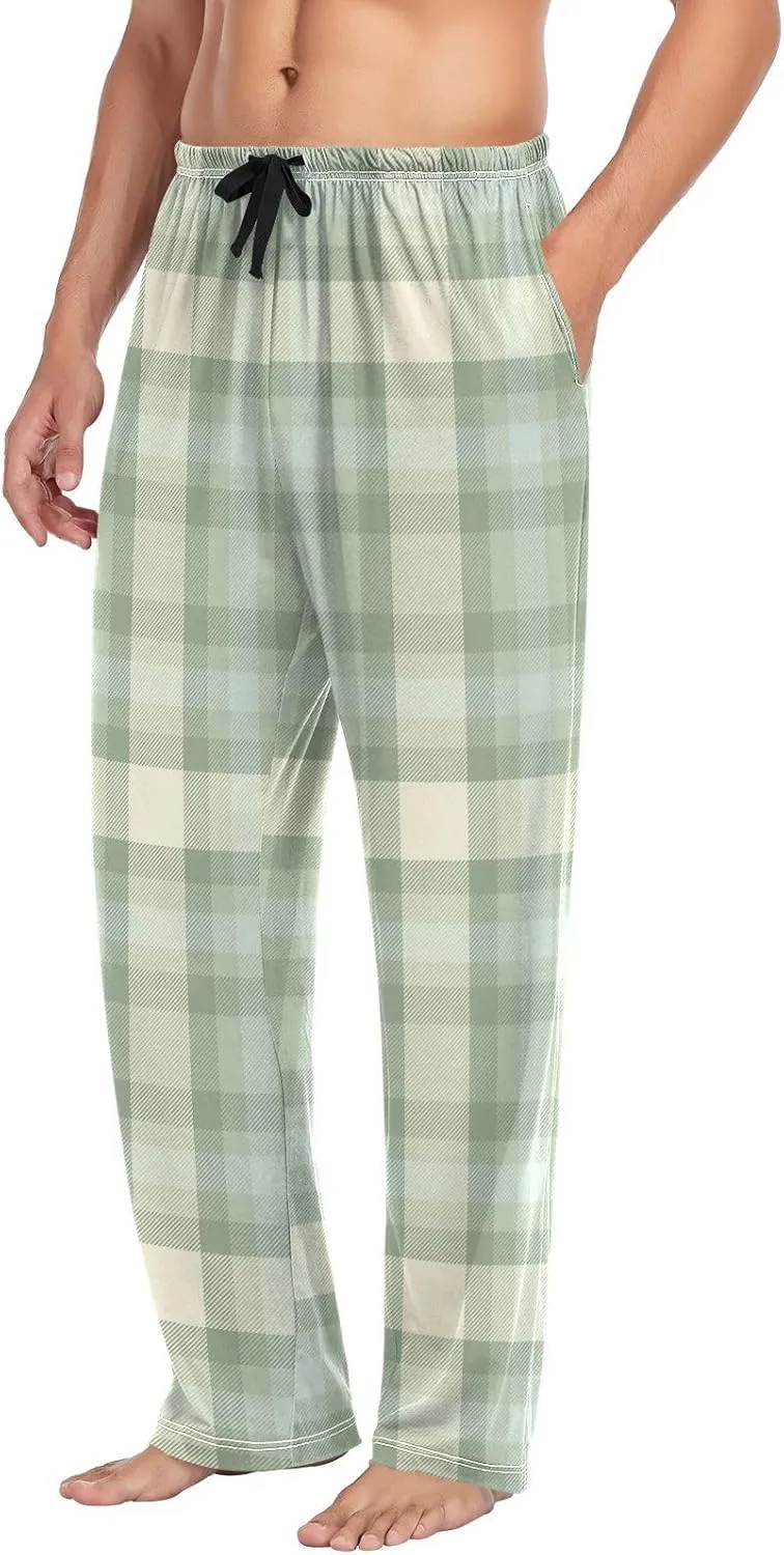 Aslsiy Mens Pajama Pants Soft Pajama Bottoms Lounge PJS Sleep Pants