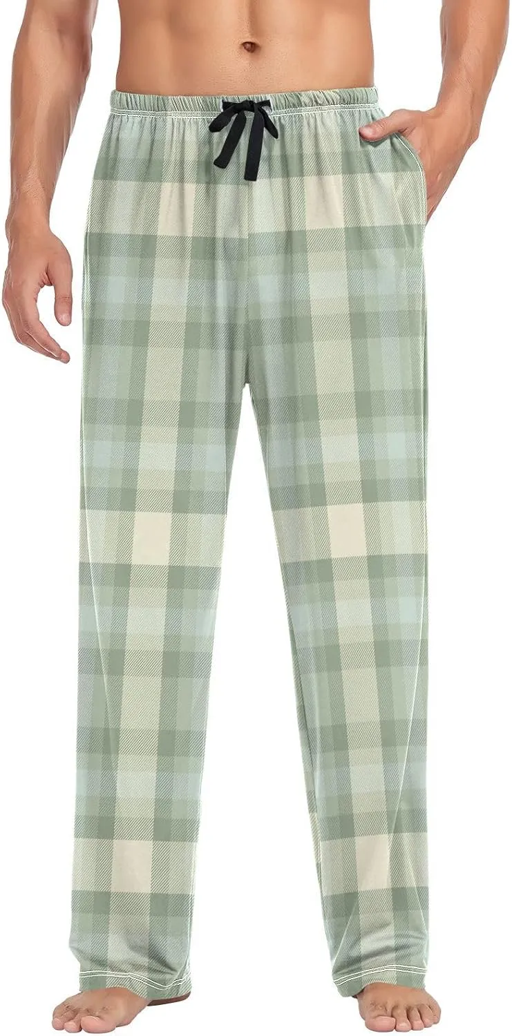 Aslsiy Mens Pajama Pants Soft Pajama Bottoms Lounge PJS Sleep Pants