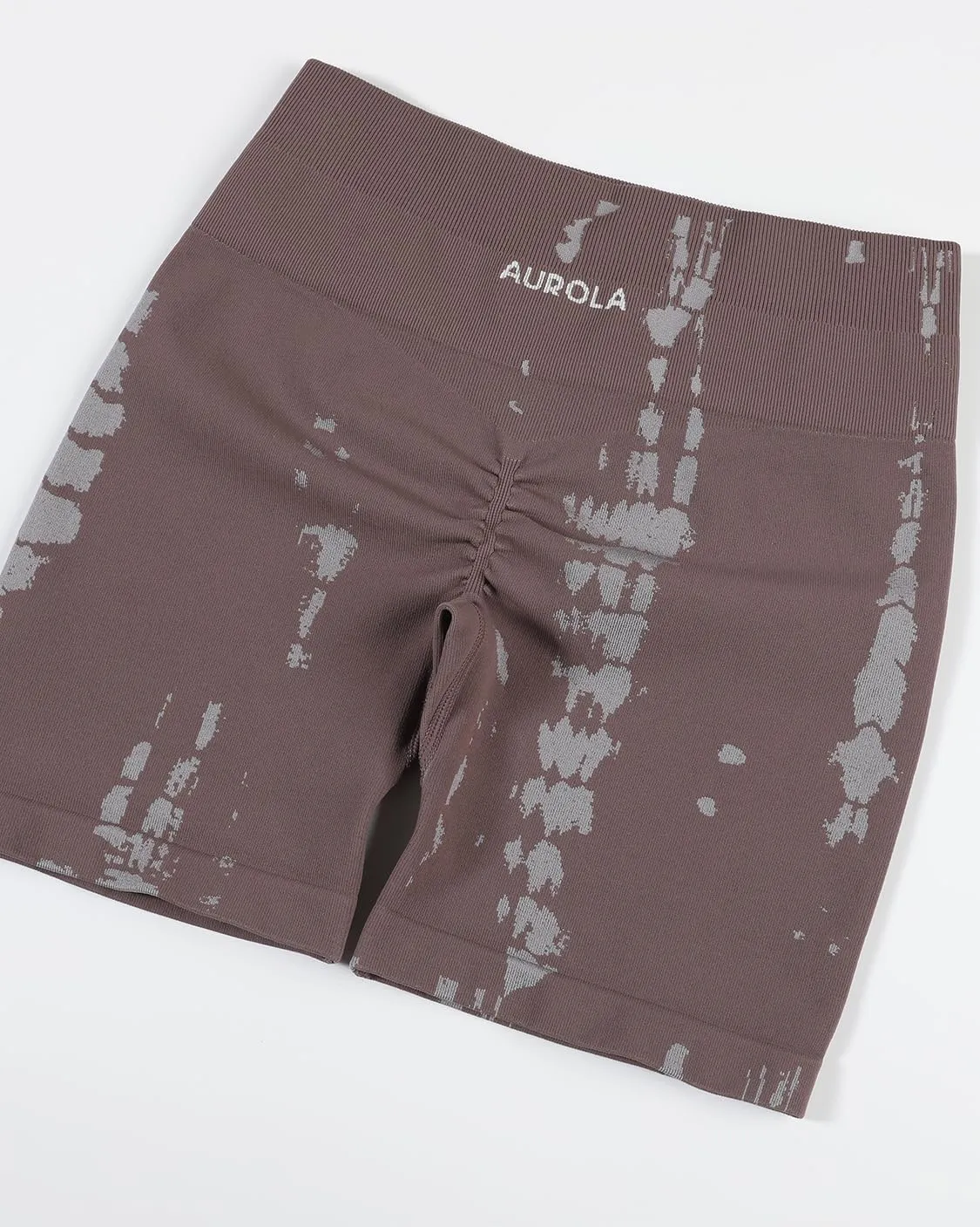AUROLA Serpent Seamless Scrunch Workout Shorts for Women,Tummy Control Squat Proof Ribbed Thick Active Gym Short