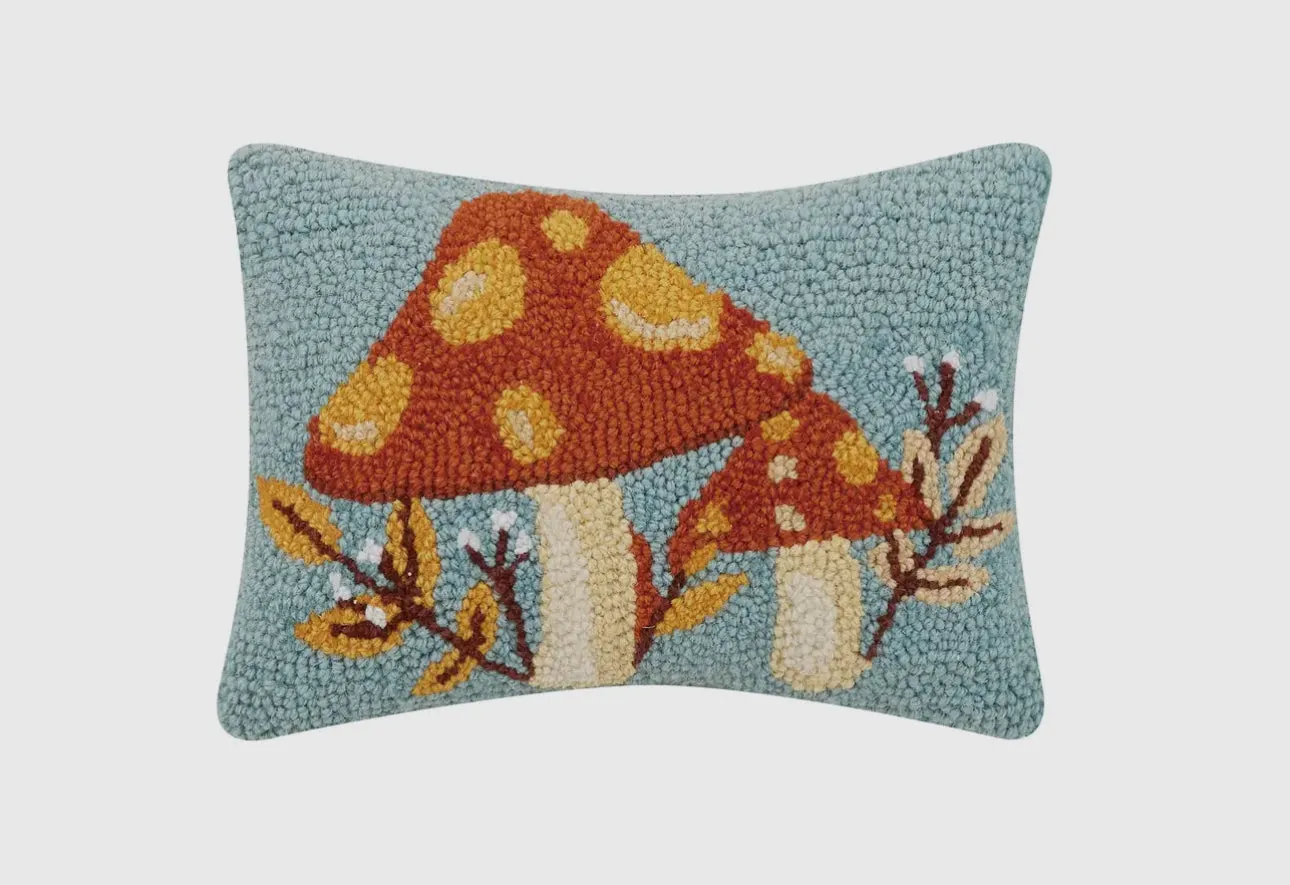 Autumn MUSHROOM 🍁🍄 with Leaves Hook Pillow
