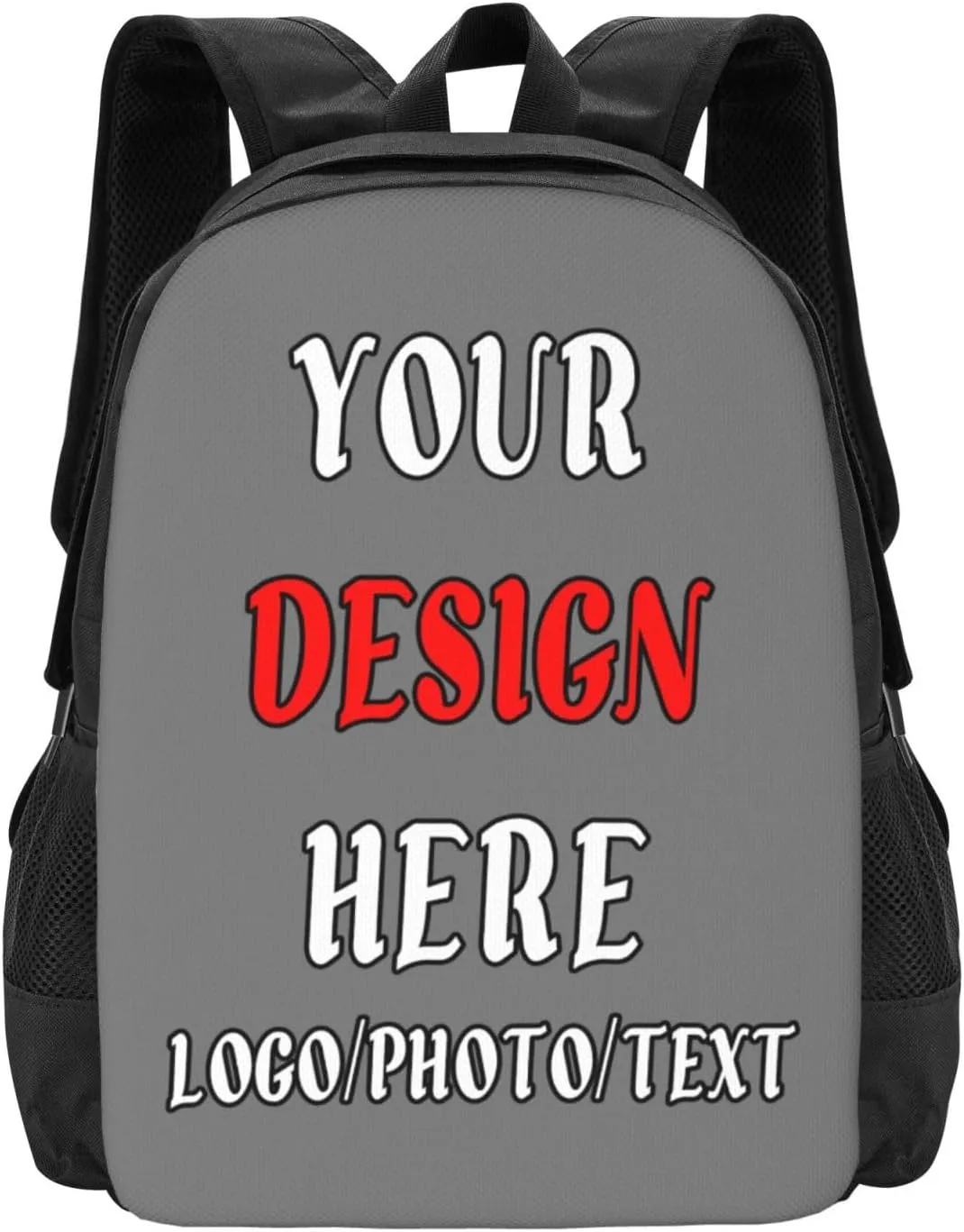 Backpack For Mens Womens,With Logo Text Customize Laptop Backpack Casual Travel Backpack