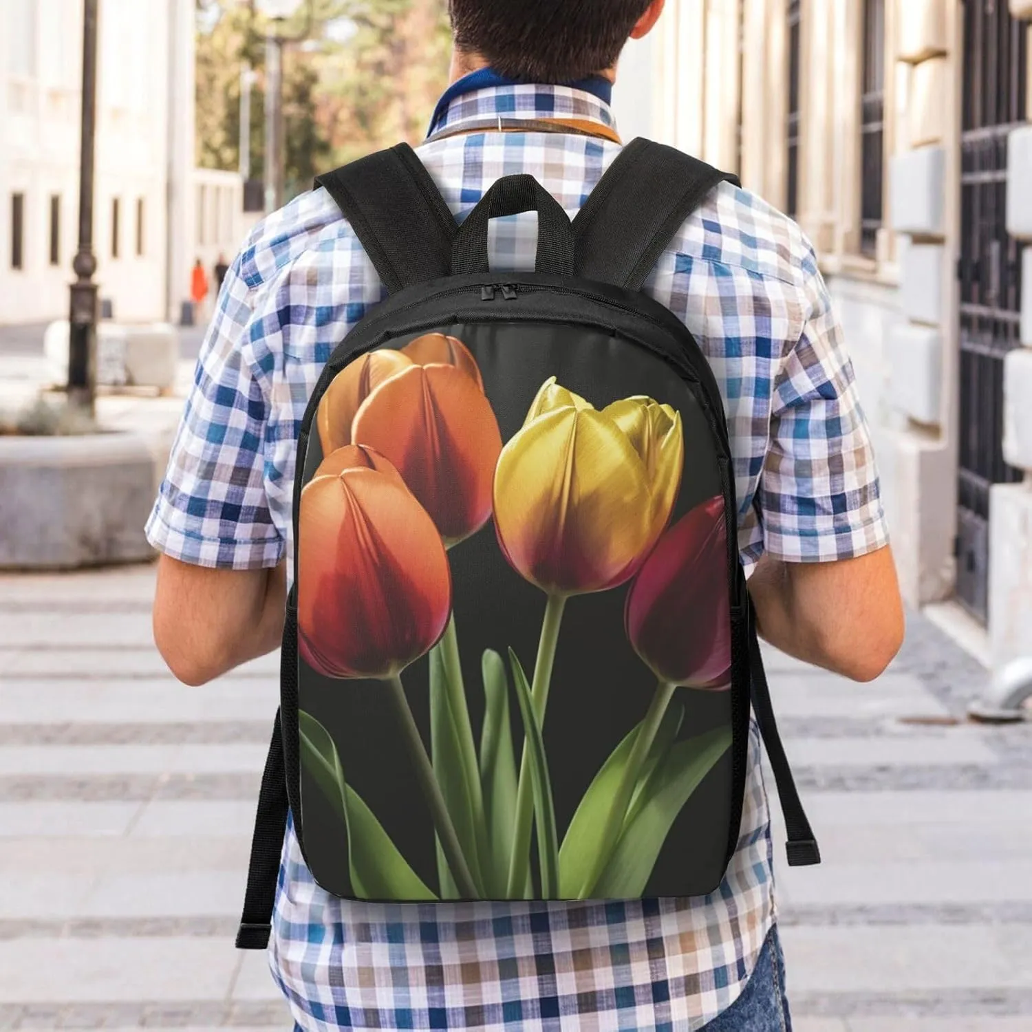 Backpack Travel Laptop Backpack for Men Women Flowers Computer Backpacks 17 inch Casual Daypack