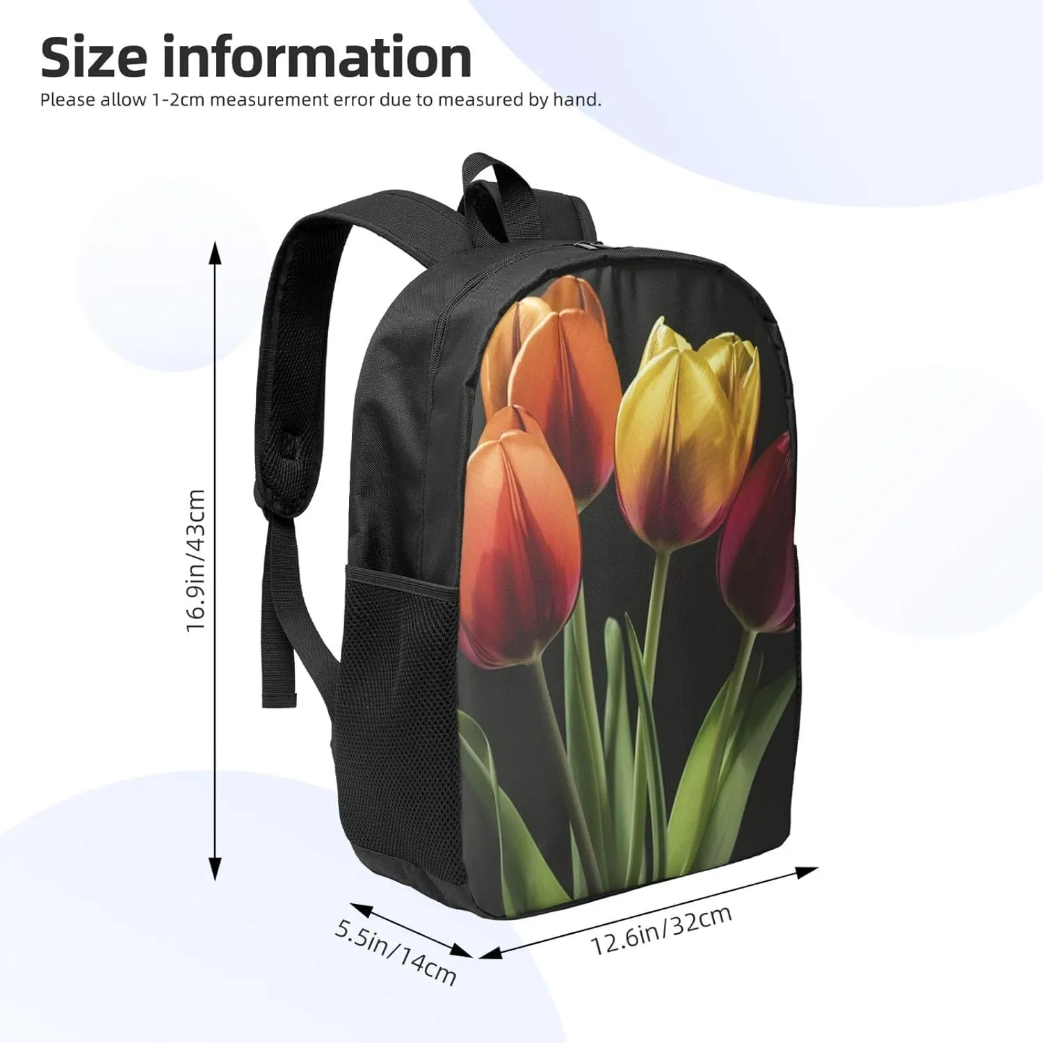 Backpack Travel Laptop Backpack for Men Women Flowers Computer Backpacks 17 inch Casual Daypack