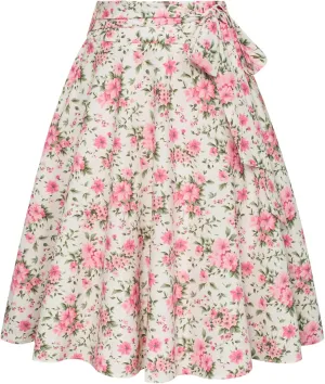 Belle Poque Women's High Waist A-Line Pockets Skirt Skater Flared Midi Skirt Vinage Skirt
