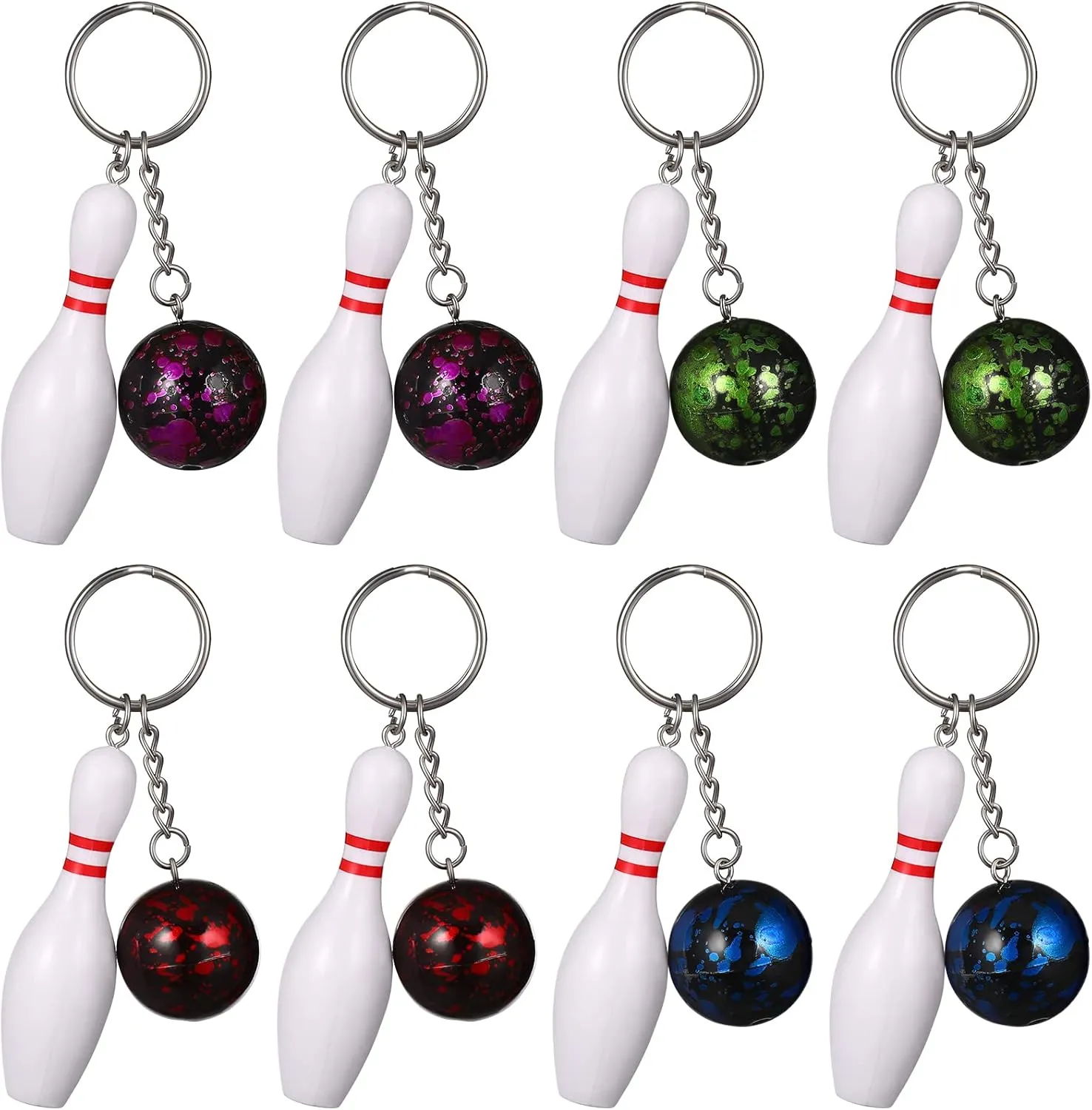 BESPORTBLE Bowling Ball Keychains Mini Simulation Bowling Ball Pendant Bowling Ball Keyring Sports Style Souvenir