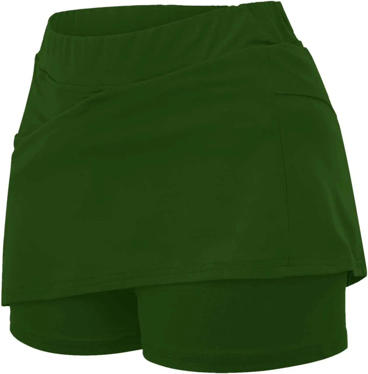 Black Mini Skirt with Shorts High Waisted Womens Skorts with Pockets Tummy Control Plus Size Athletic Sports Skirt