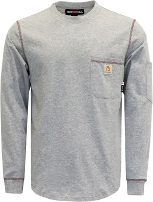 BOCOMAL FR Shirts for Men Lightweight Crew Long Sleeve Flame Resistant/Fire Retardant Shirt