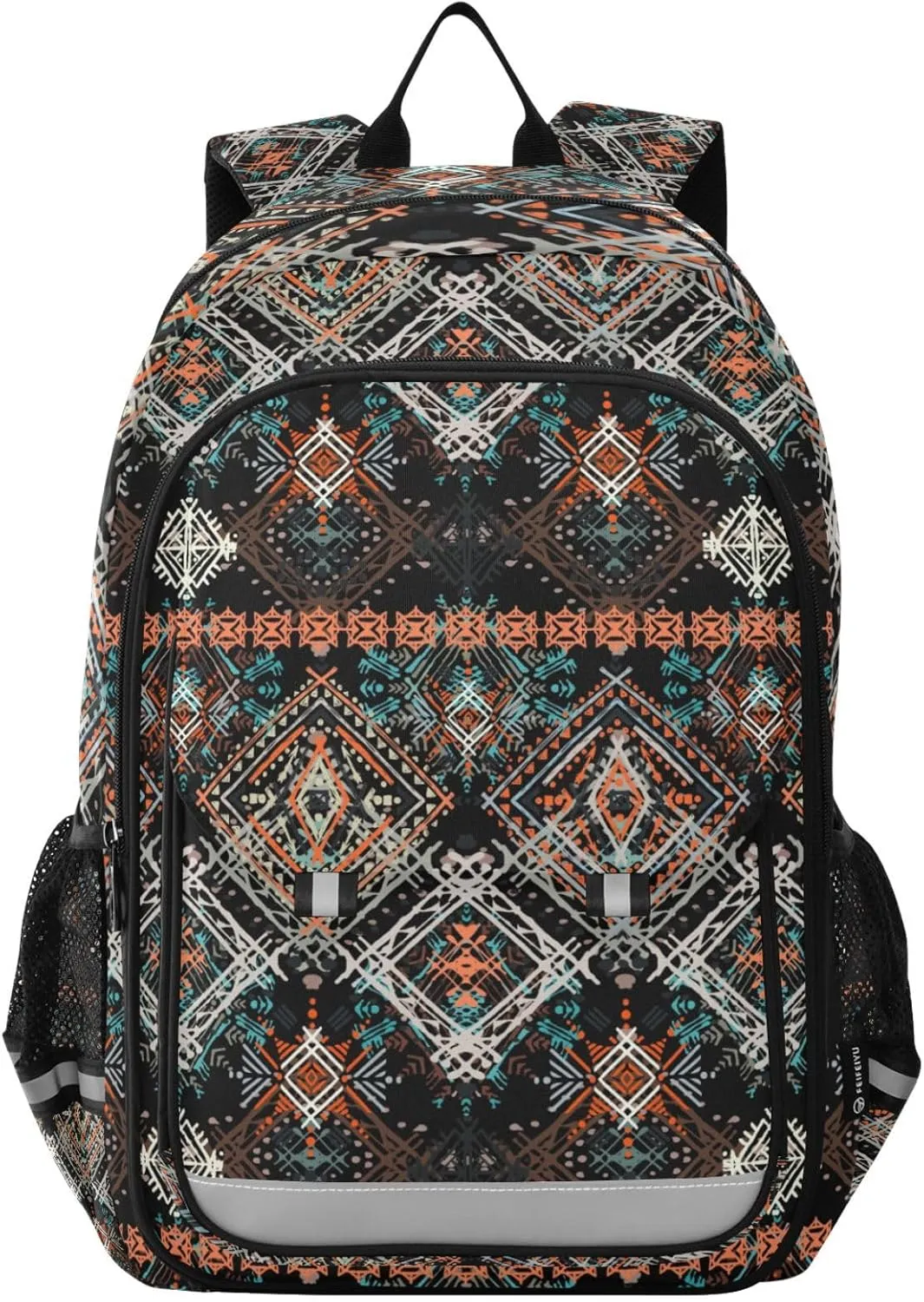 Bohemian Aztec Flower Tribe Laptop Backpack Purse for Women Men School Bag 17 Inch Bookbag Student Boys Girls Travel Casual Daypack