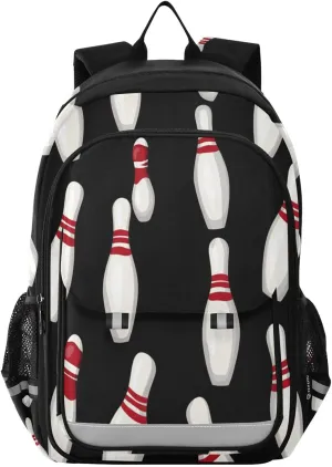 Bowling Balls Backpack for Boys Girls Sport Kids School Bag Lightweight Laptop Backpack Elementary Capacity Bookbags for Travel Daypack with Reflective Stripes