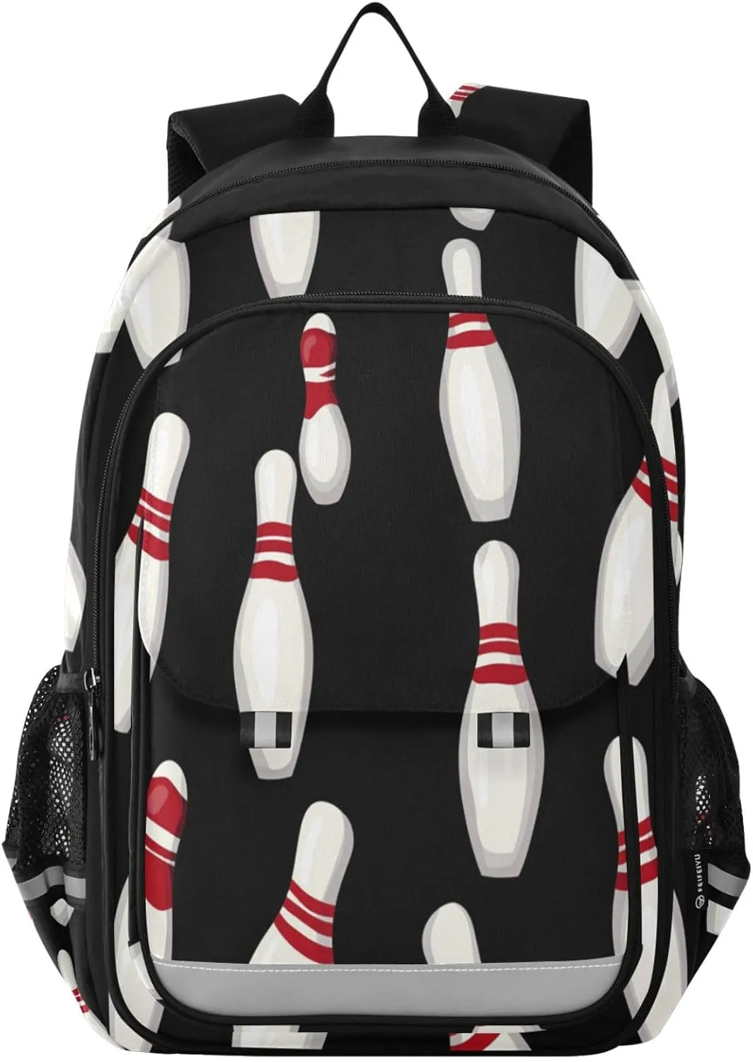 Bowling Balls Backpack for Boys Girls Sport Kids School Bag Lightweight Laptop Backpack Elementary Capacity Bookbags for Travel Daypack with Reflective Stripes
