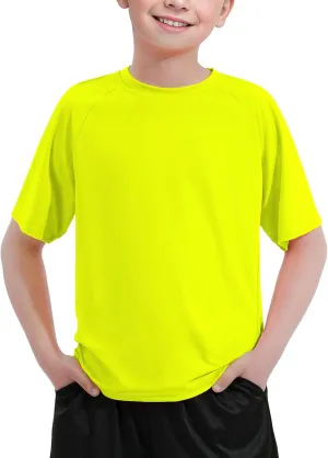 Boys Rash Guard Short Sleeve UPF 50  Sun Protection Swim Shirts Quick Dry Kids Rashguard 7-16 Years