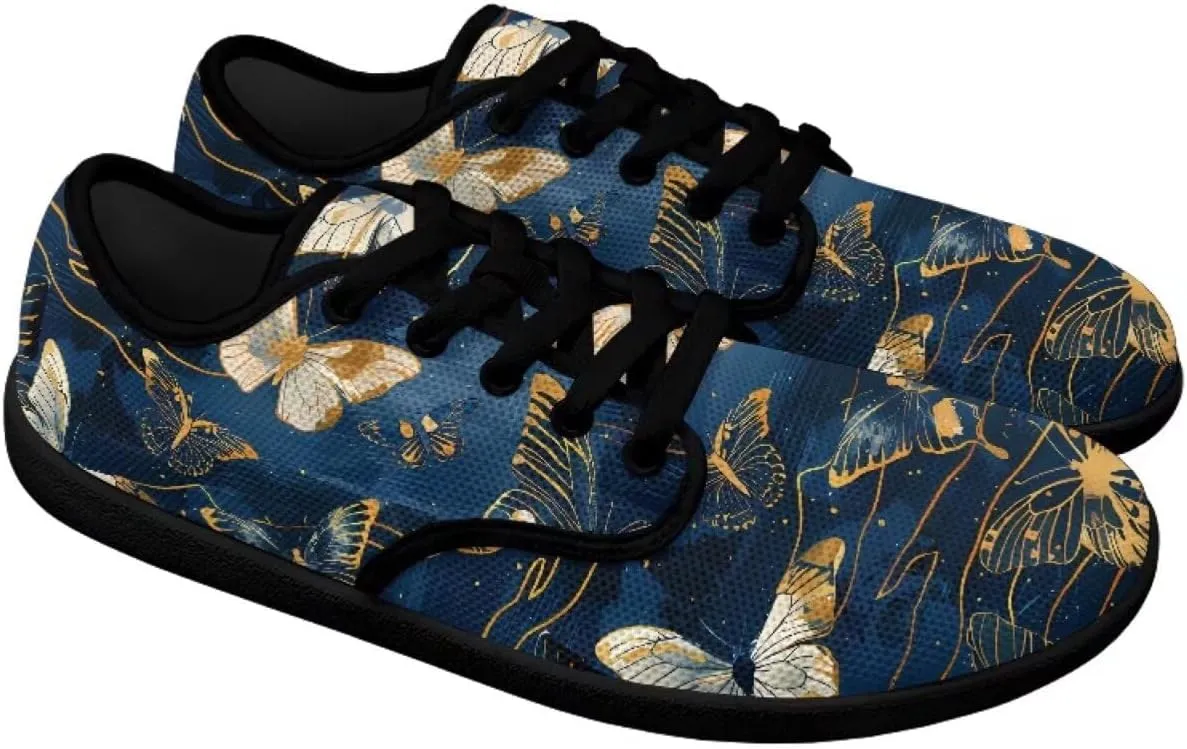 Butterfly Women Barefoot Shoes Mesh Lace Up Sneaker Minimalist Barefoot Sneakers Wide Toe Box Zero Drop Sole Running Shoes
