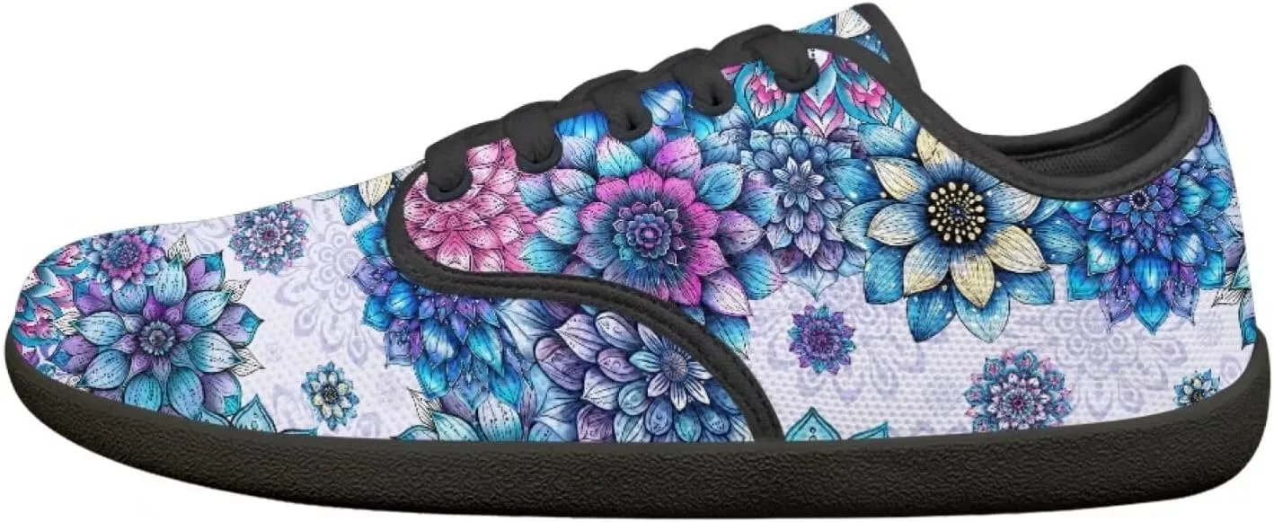 Butterfly Women Barefoot Shoes Mesh Lace Up Sneaker Minimalist Barefoot Sneakers Wide Toe Box Zero Drop Sole Running Shoes