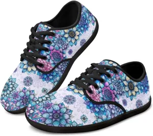Butterfly Women Barefoot Shoes Mesh Lace Up Sneaker Minimalist Barefoot Sneakers Wide Toe Box Zero Drop Sole Running Shoes