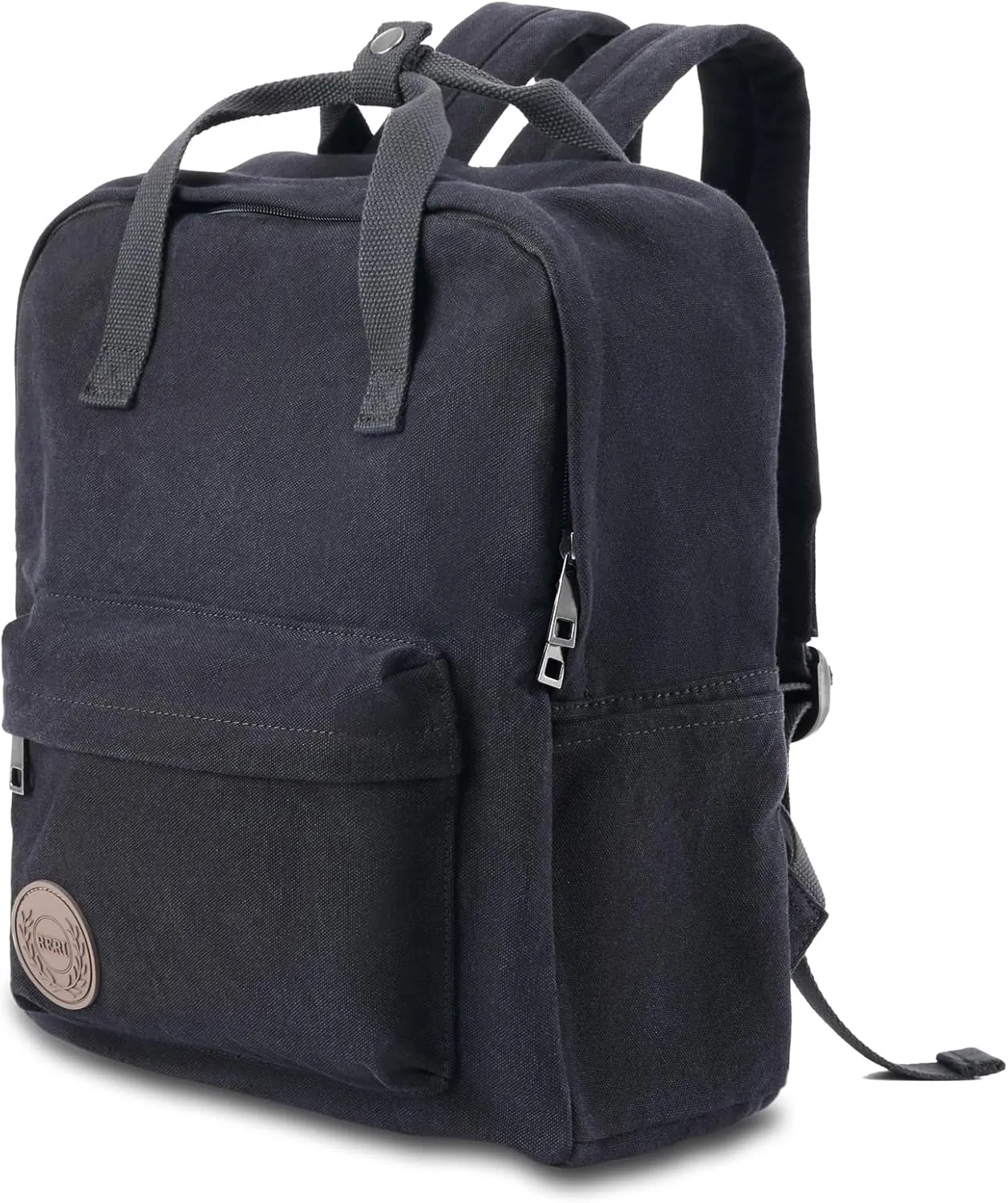 Canvas Backpack for Women Casual Travel Daypack Aesthetic Backpacks Lightweight Handbag Purse (Black)