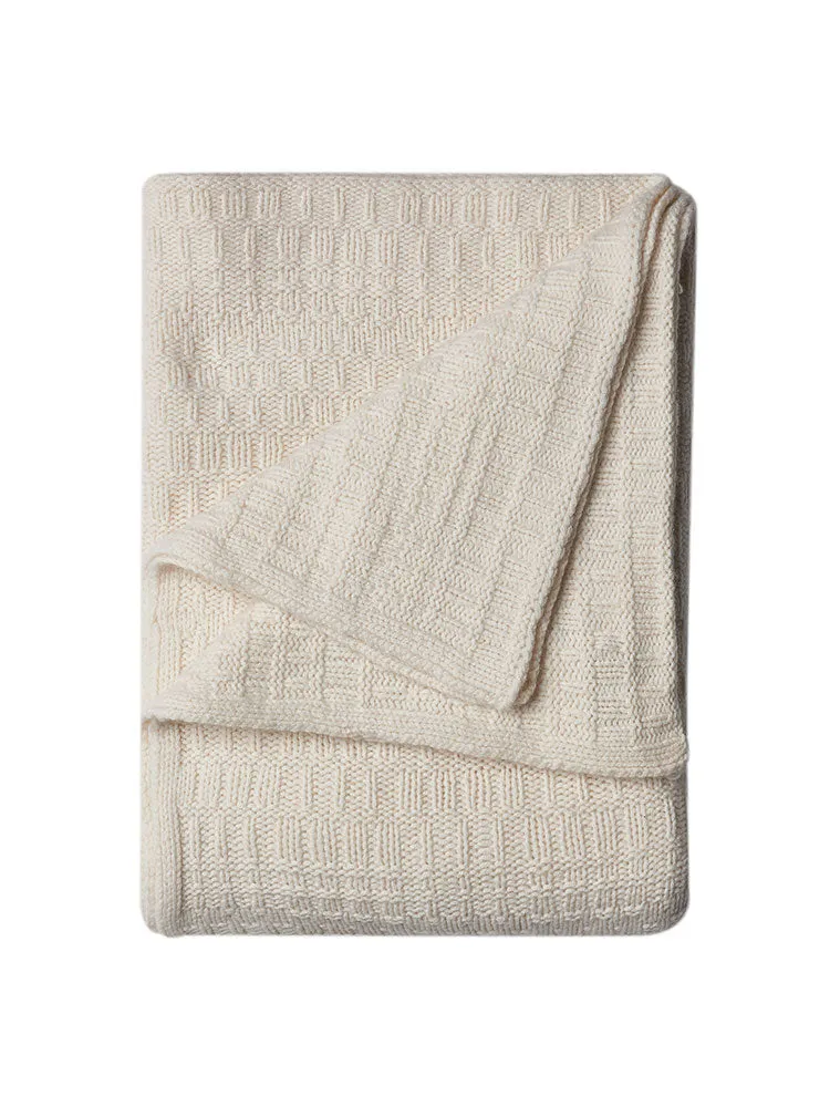 CASHMERE HANDKNIT THROW