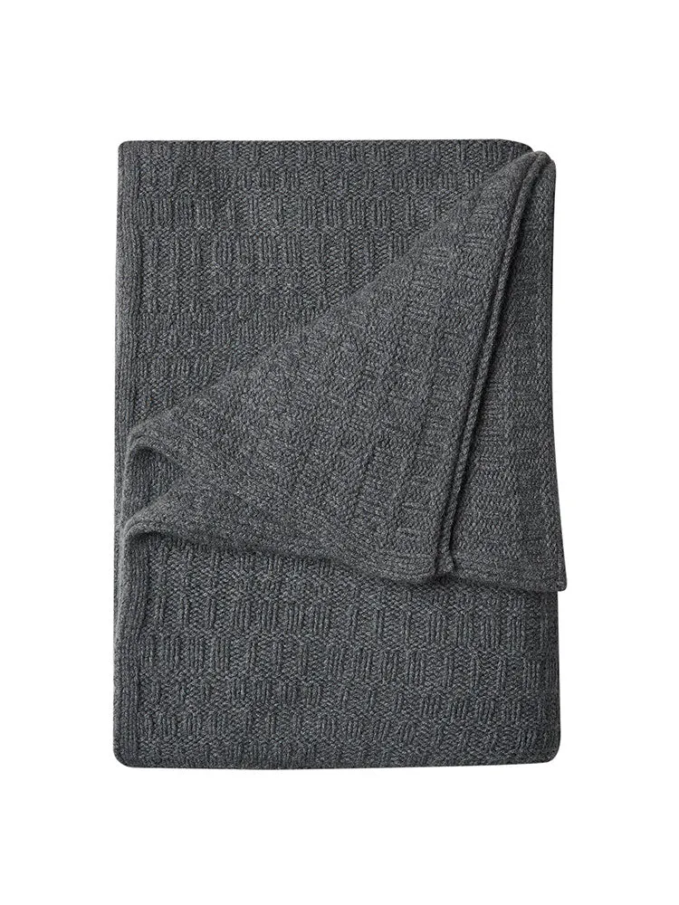 CASHMERE HANDKNIT THROW