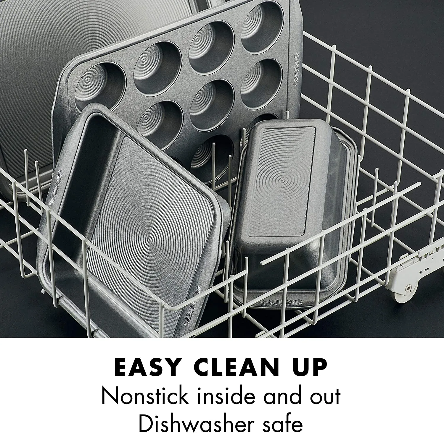 Circulon nonstick 10-PIECE bakeware set, 2-layer premium nonstick coating ,Grey