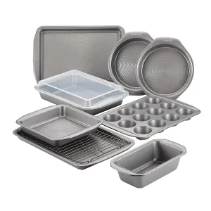 Circulon nonstick 10-PIECE bakeware set, 2-layer premium nonstick coating ,Grey