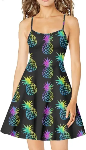 Coloranimal Women's Summer Sleeveless Casual Swing Dresses with Loose Fit Beach Sundress
