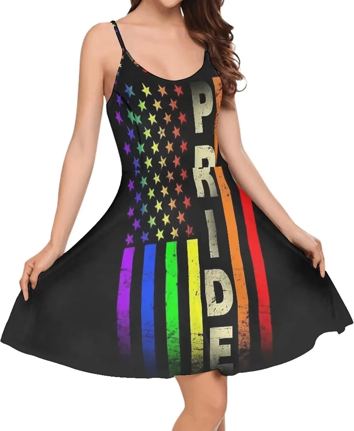 Coloranimal Women's Summer Sleeveless Casual Swing Dresses with Loose Fit Beach Sundress