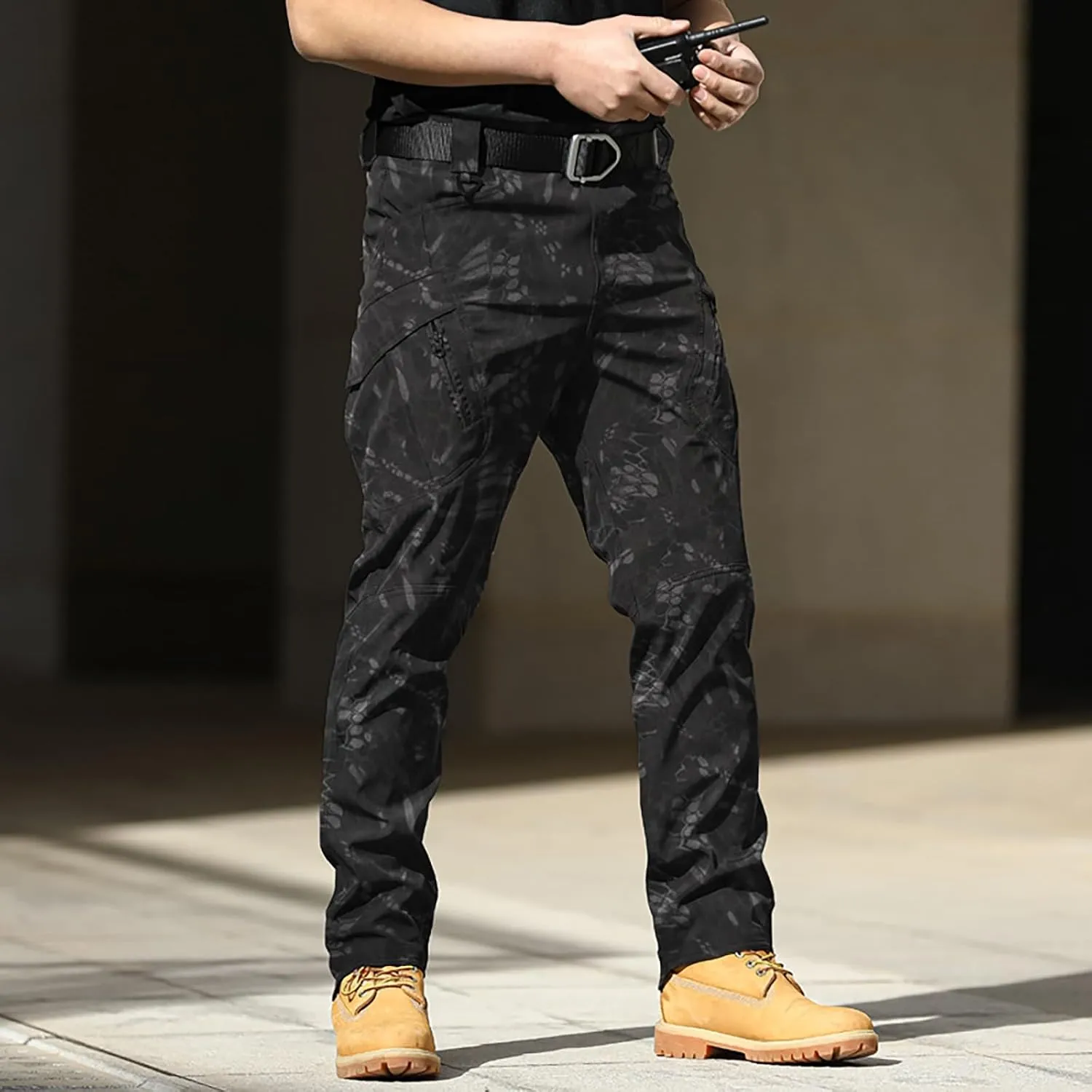 CRNTCEM Mens Camo Cargo Pants Straight Leg Army Combat Military Trousers Cotton Tactical Work Hunting Camouflage Pants