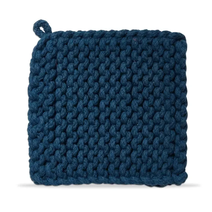 Crochet Trivet Potholder - Blue