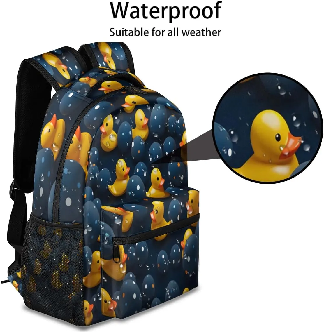 Cute Ducks Backpacks Travel Backpack for Women Men Waterproof Bookbag Laptop Backpack with Compartment Traveling Back Pack for Work, Sport, Gym