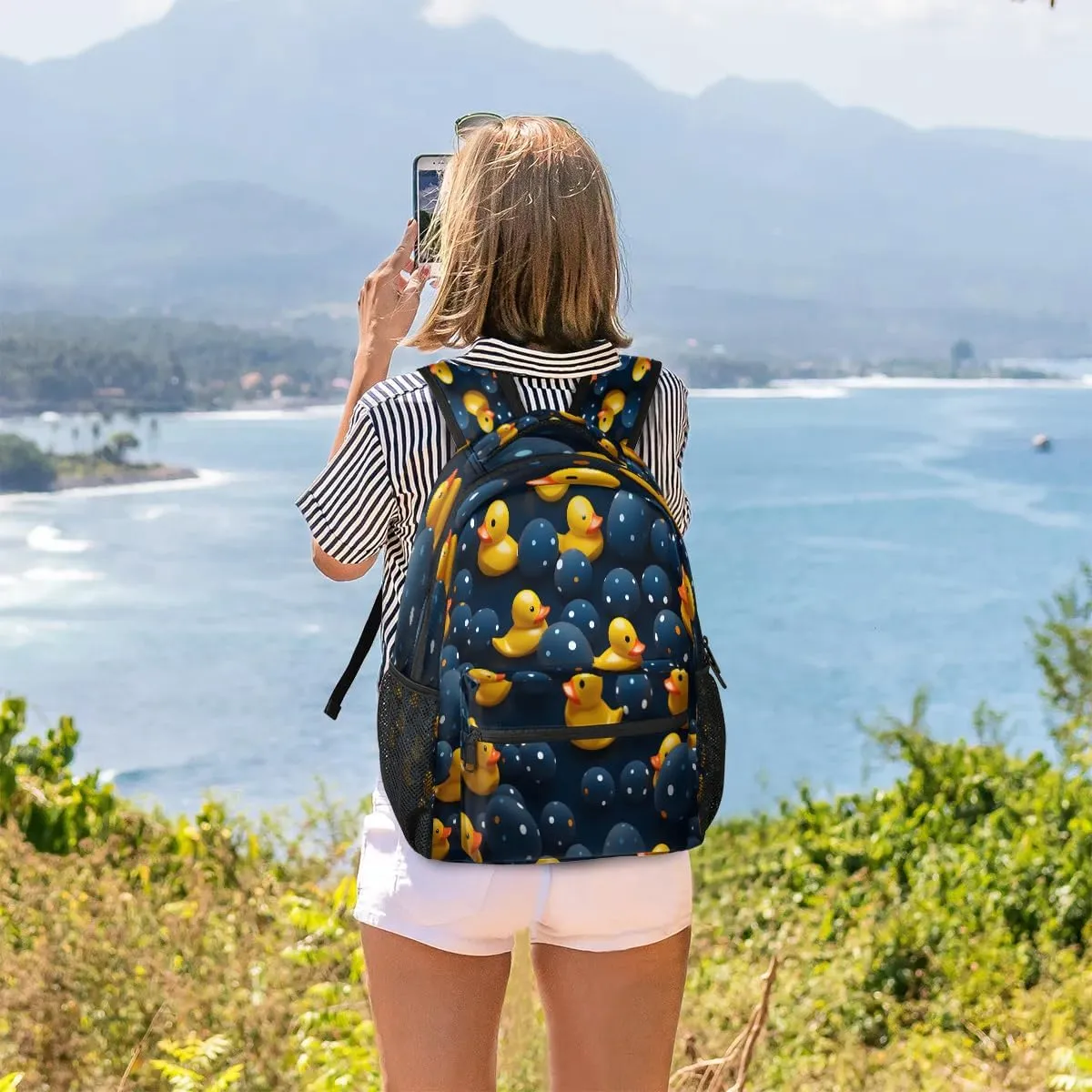 Cute Ducks Backpacks Travel Backpack for Women Men Waterproof Bookbag Laptop Backpack with Compartment Traveling Back Pack for Work, Sport, Gym