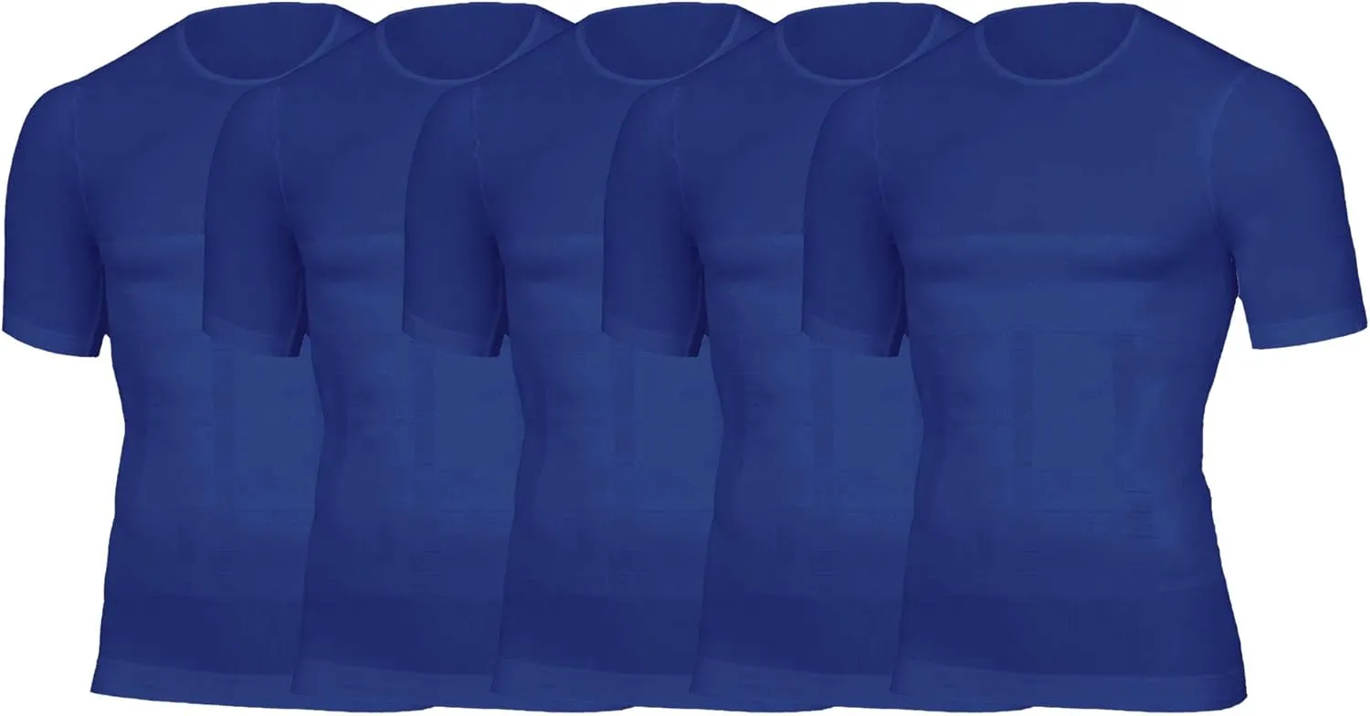 DGHM-JLMY Men's Body Shaper Slimming Compression Shirt Workout Undershirt T-Shirts Running Short Sleeve Athletic Shaperwear