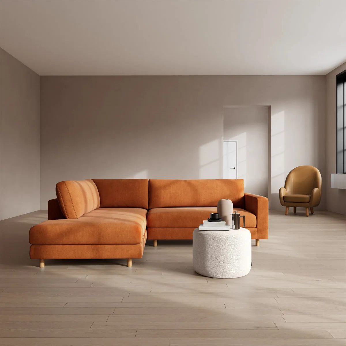 Douglas Fabric Left Corner Sofa